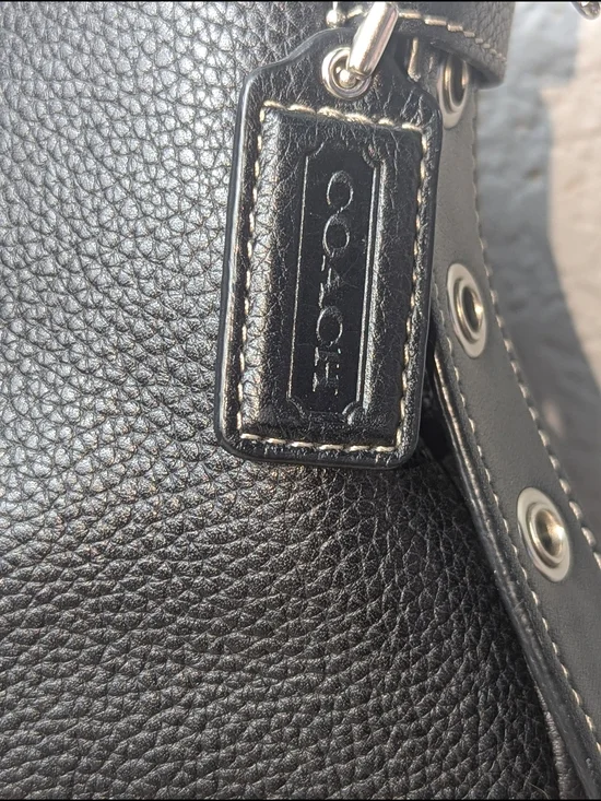 Coach Leather Pebble Black Shoulder bag K1276-F15064 - Picture 3 of 16